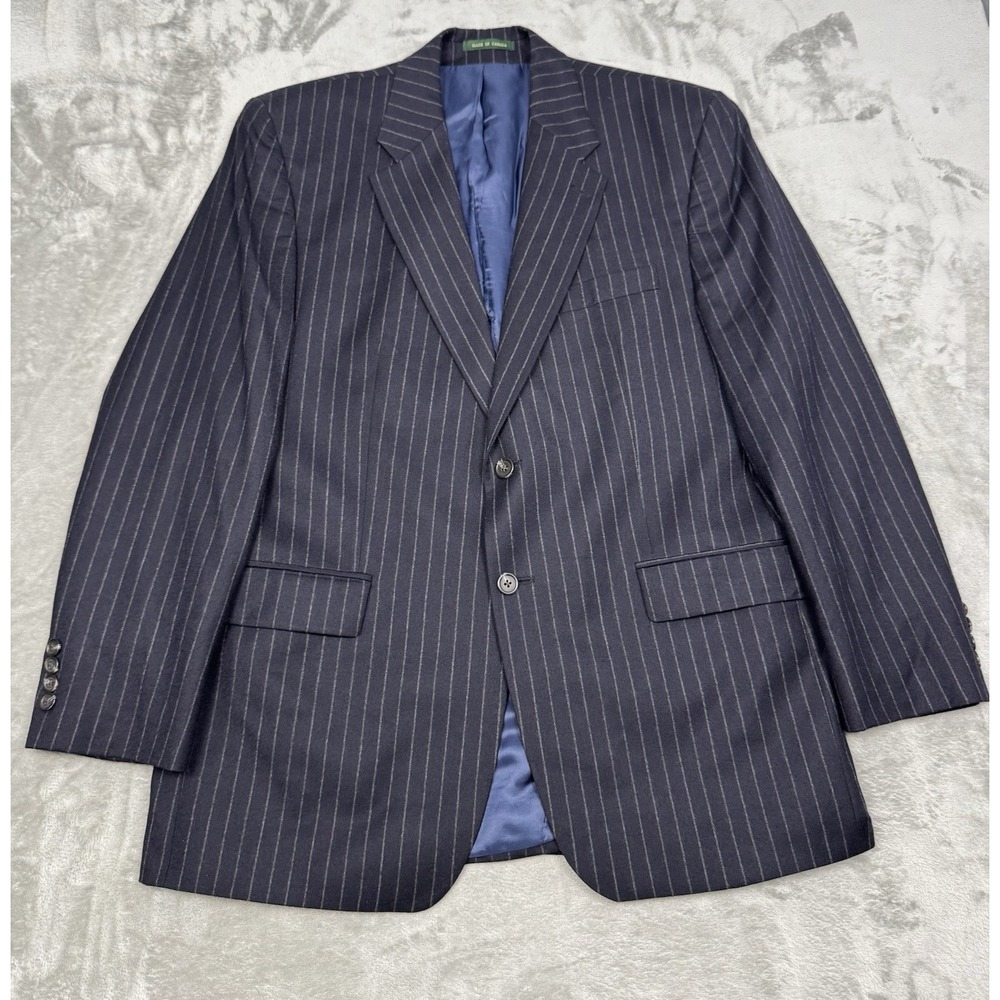 Ralph Lauren Sport Coat Mens 42R Pinstripe Lord & Taylor Blazer Wool Cashmere
